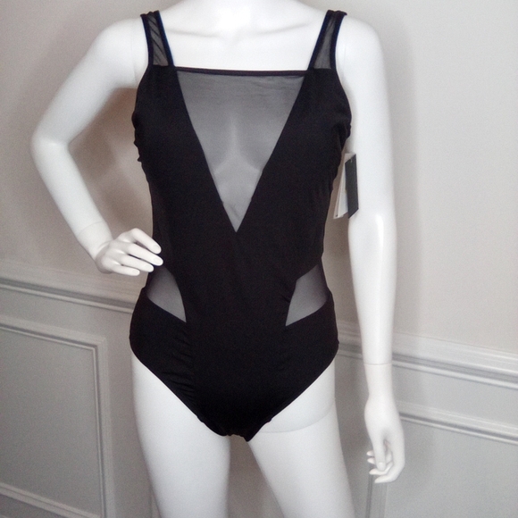 Kenneth Cole Black One Piece Swimsuit, Sz. Medium, - Picture 9 of 16
